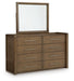 Benchcraft Brown Dresser and Mirror