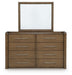 Benchcraft Brown Dresser and Mirror