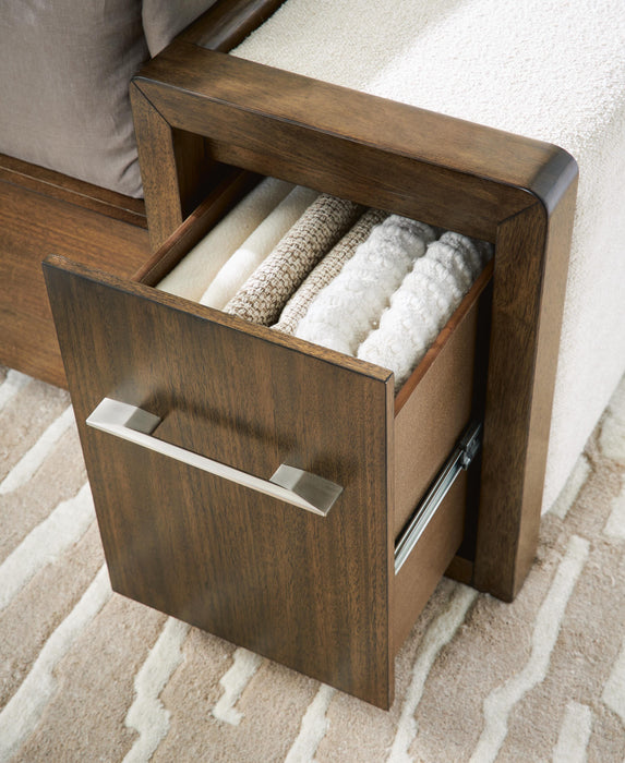 Benchcraft Brown King Upholstered Storage Bed