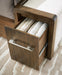 Benchcraft Brown Queen Upholstered Storage Bed