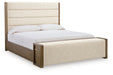 Benchcraft Brown Queen Upholstered Storage Bed