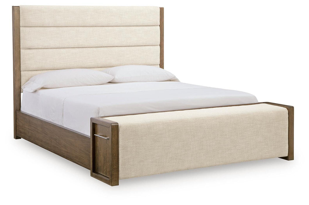 Benchcraft Brown King Upholstered Storage Bed