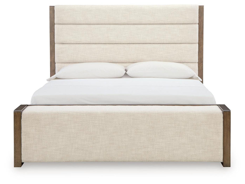 Benchcraft Brown King Upholstered Storage Bed