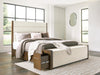 Benchcraft Brown King Upholstered Storage Bed