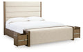 Benchcraft Brown Queen Upholstered Storage Bed