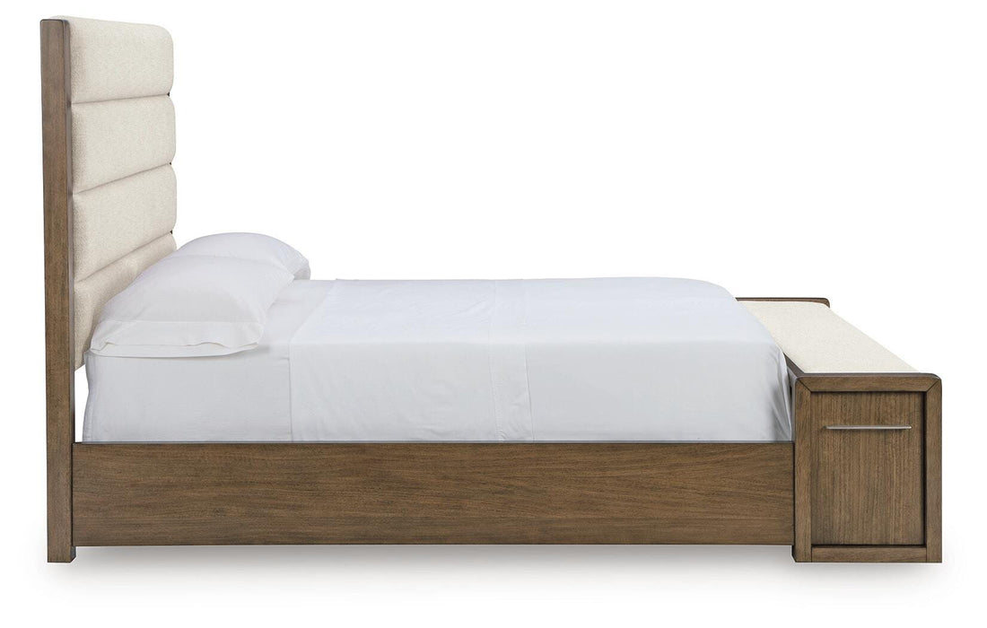 Benchcraft Brown King Upholstered Storage Bed