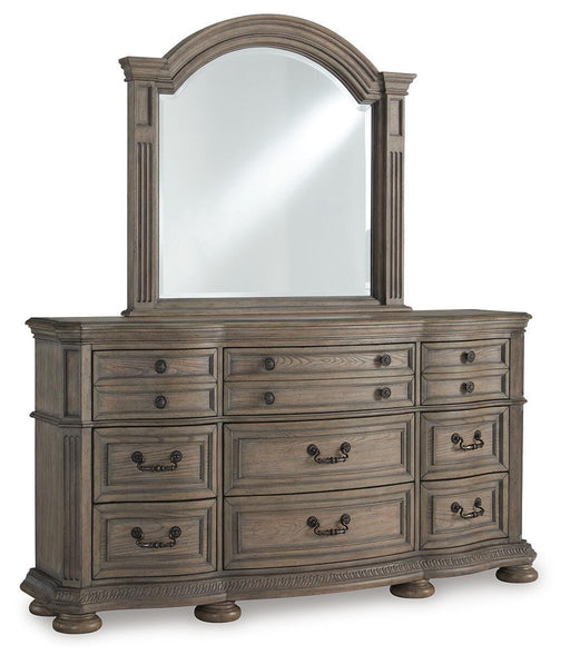 Signature Design Light Brown Dresser and Mirror