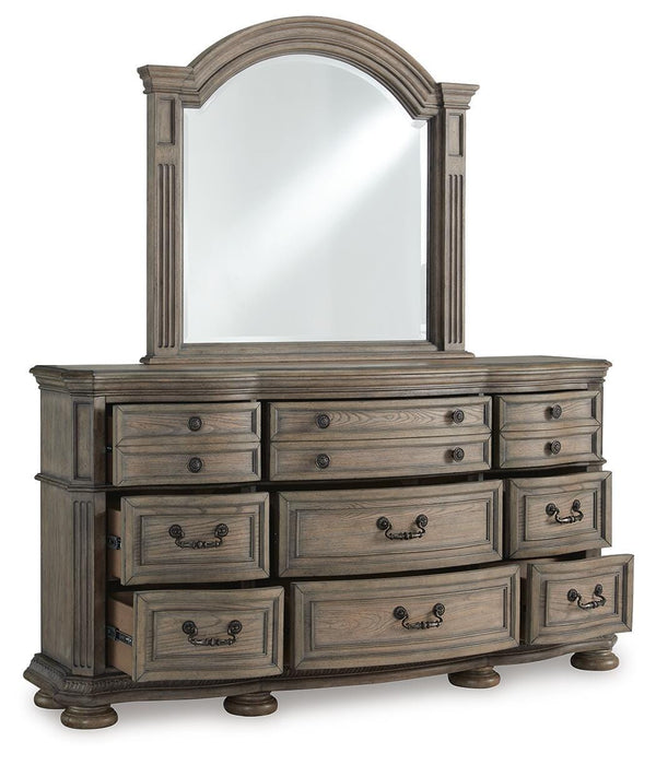 Signature Design Light Brown Dresser and Mirror