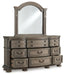 Signature Design Light Brown Dresser and Mirror