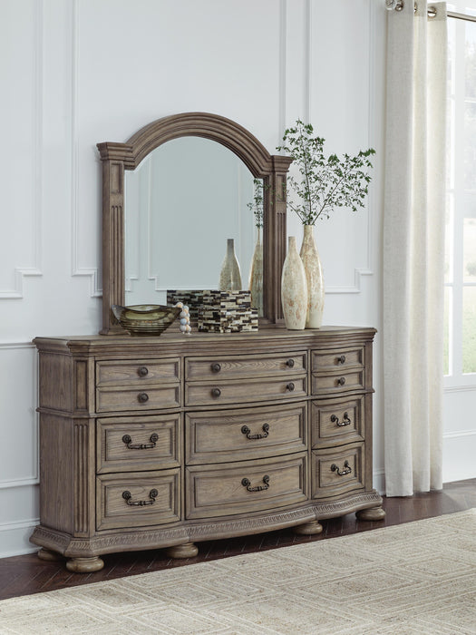 Signature Design Light Brown Dresser and Mirror