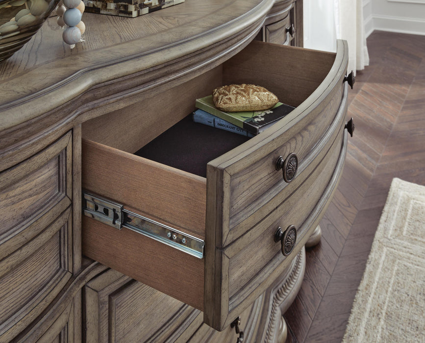 Signature Design Light Brown Dresser and Mirror