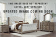 Signature Design Light Brown King Upholstered Sleigh Bed