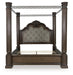 Signature Design Dark Brown King Canopy Bed