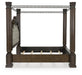 Signature Design Dark Brown King Canopy Bed