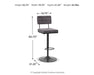 Signature Design Gray/Black Tall Swivel Barstool (2/CN)