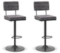 Signature Design Gray/Black Tall Swivel Barstool (2/CN)