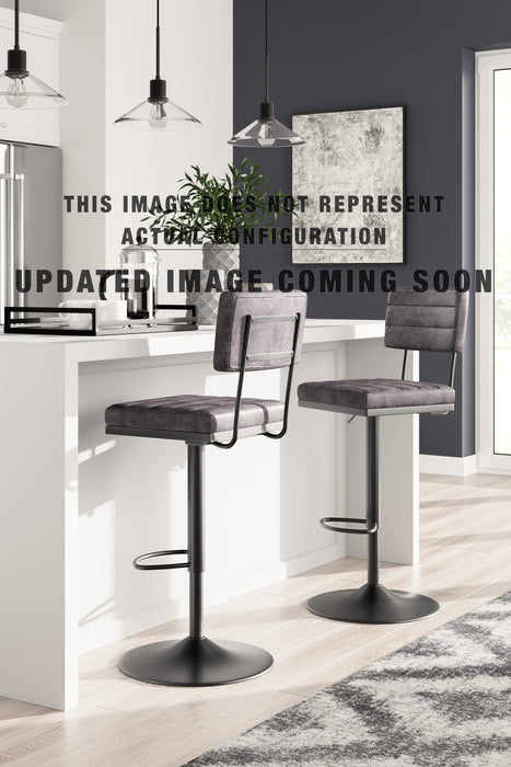 Signature Design Gray/Black Tall Swivel Barstool (2/CN)