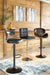 Signature Design Black/Chrome Finish Tall UPH Swivel Barstool(2/CN)