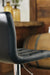 Signature Design Black/Chrome Finish Tall UPH Swivel Barstool(2/CN)