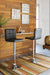 Signature Design Black/Chrome Finish Tall UPH Swivel Barstool(2/CN)