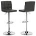 Signature Design Black/Chrome Finish Tall UPH Swivel Barstool(2/CN)