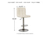 Signature Design Bone Tall UPH Swivel Barstool(2/CN)