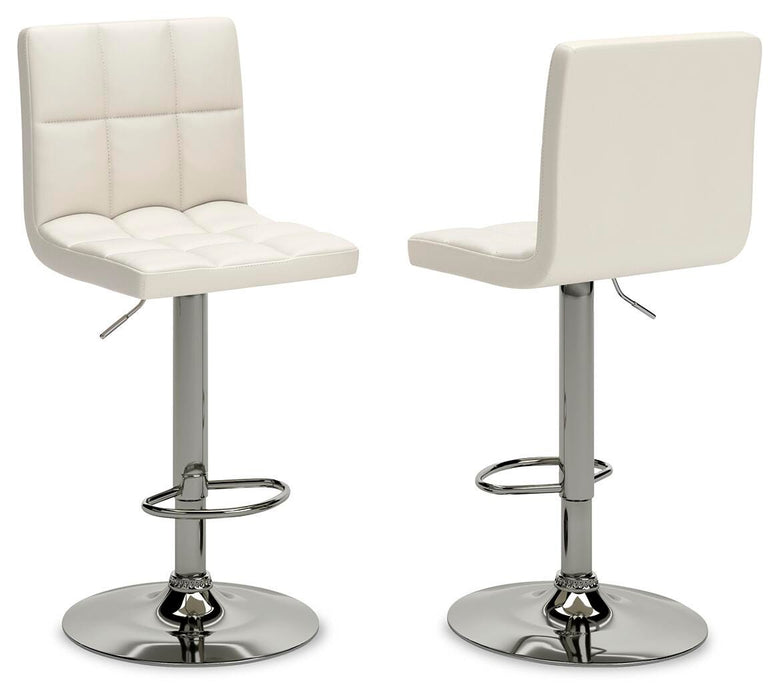 Signature Design Bone Tall UPH Swivel Barstool(2/CN)