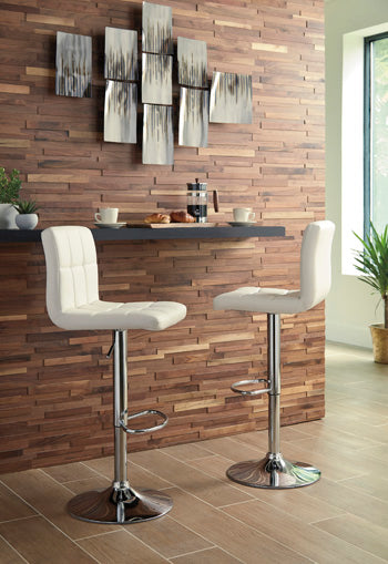 Signature Design Bone Tall UPH Swivel Barstool(2/CN)