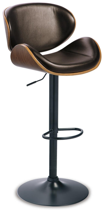Signature Design Brown Tall UPH Swivel Barstool(1/CN)