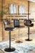 Signature Design Black/Chrome Finish Tall UPH Swivel Barstool(2/CN)