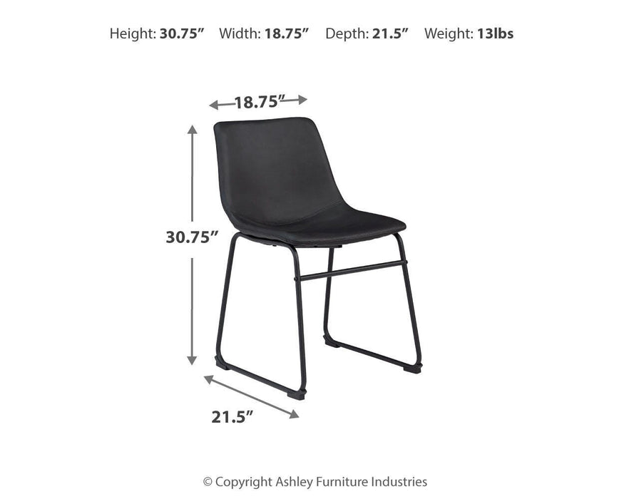 Signature Design Black Dining UPH Side Chair (2/CN)