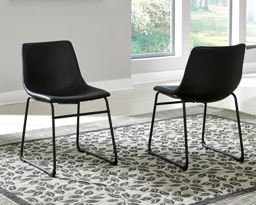 Signature Design Black Dining UPH Side Chair (2/CN)