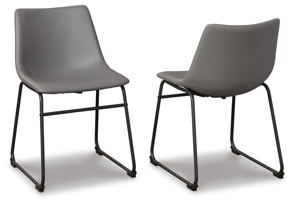 Signature Design Gray Dining UPH Side Chair (2/CN)