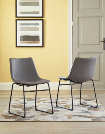 Signature Design Gray Dining UPH Side Chair (2/CN)