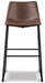 Signature Design Brown Tall UPH Barstool (2/CN)