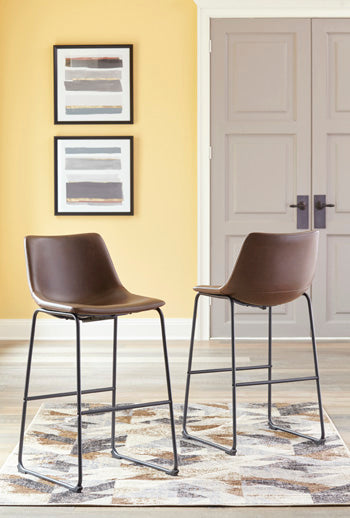 Signature Design Brown Tall UPH Barstool (2/CN)