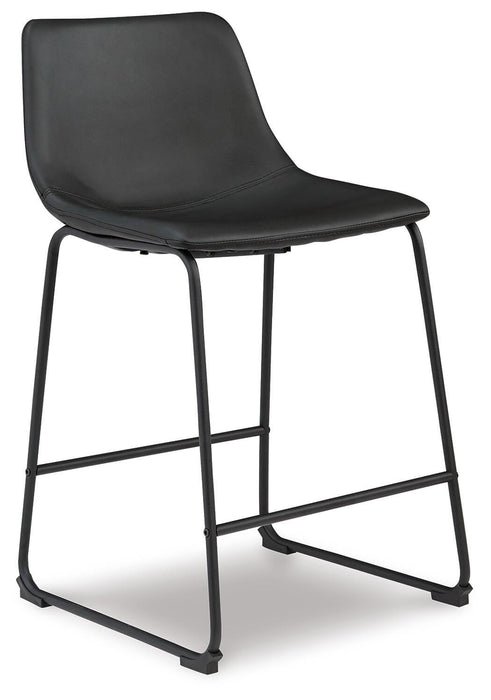 Signature Design Black Upholstered Barstool (2/CN)