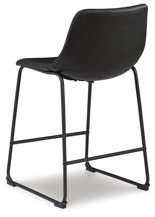 Signature Design Black Upholstered Barstool (2/CN)