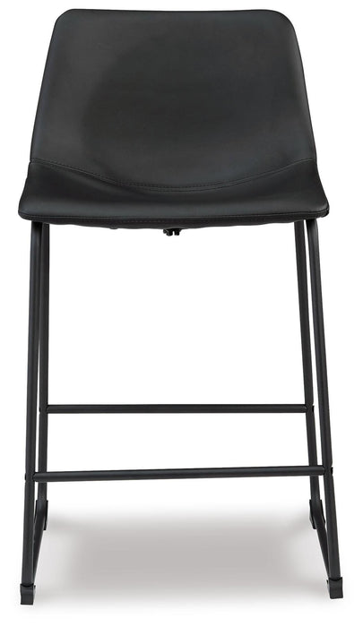 Signature Design Black Upholstered Barstool (2/CN)