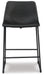 Signature Design Black Upholstered Barstool (2/CN)