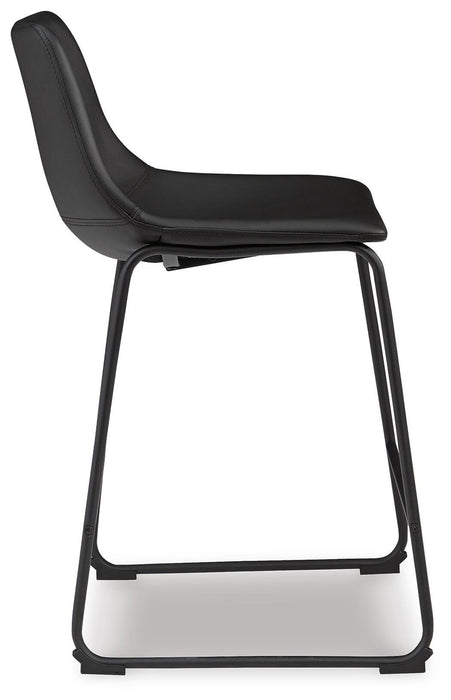 Signature Design Black Upholstered Barstool (2/CN)