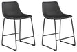 Signature Design Black Upholstered Barstool (2/CN)