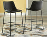 Signature Design Black Tall UPH Barstool (2/CN)