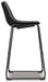 Signature Design Black Tall UPH Barstool (2/CN)