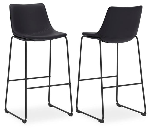 Signature Design Black Tall UPH Barstool (2/CN)