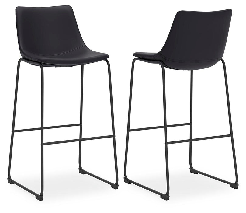 Signature Design Black Tall UPH Barstool (2/CN)