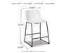 Signature Design White Upholstered Barstool (2/CN)
