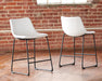 Signature Design White Upholstered Barstool (2/CN)