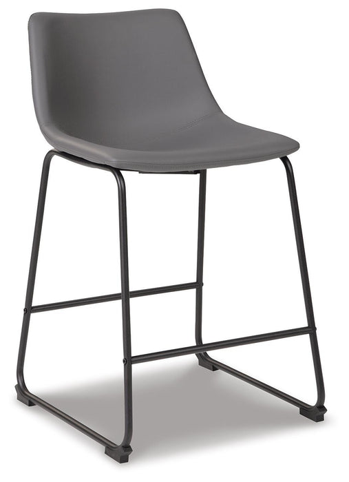 Signature Design Gray Upholstered Barstool (2/CN)
