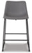 Signature Design Gray Upholstered Barstool (2/CN)